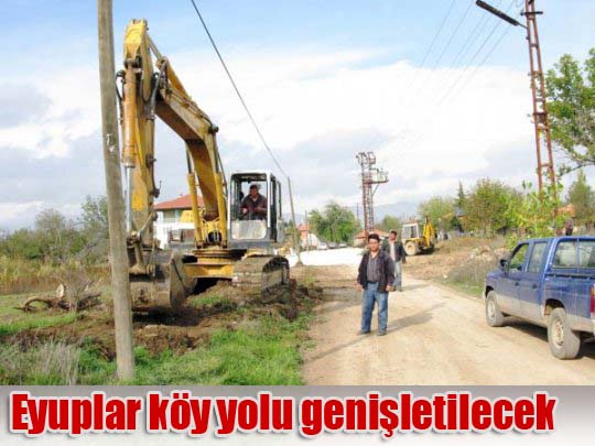 Eyuplar ky yolu geniletilecek..